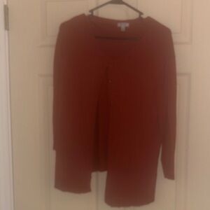 Red Cardigan Sweater